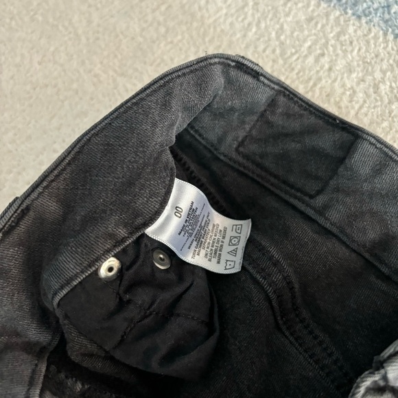 Black Distressed Women's Jeans, size 00 - Picture 4 of 4